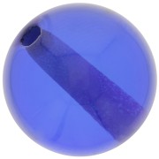 Perle en résine transparente 12 mm - Bleu royal x1|raw }}