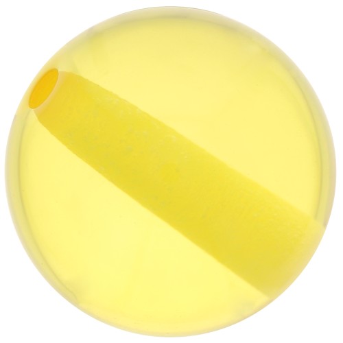 Perle en résine transparente 12 mm - Jaune soleil x1