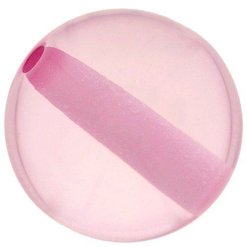 Perle en résine transparente 12 mm - Rose clair x1