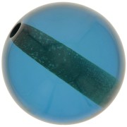 Perle en résine transparente 12 mm - Bleu canard x1|raw }}