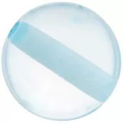 Perle en résine transparente 12 mm - Bleu glacier x1