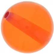 Orange - Perle en résine transparente 14 mm - Orange x1 Perle en résine transparente 14 mm - Orange x1