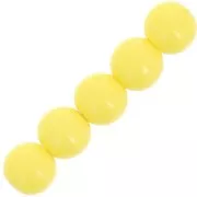 Perles en résine opaque 6 mm - Jaune soleil x10