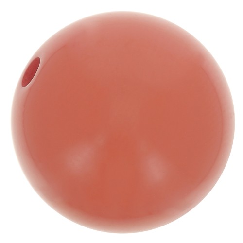 Perle en résine opaque 8 mm - Terre cuite x1