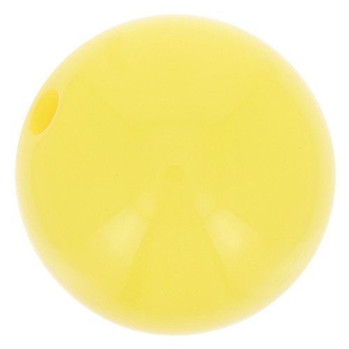 Perle en résine opaque 10 mm - Jaune soleil x1