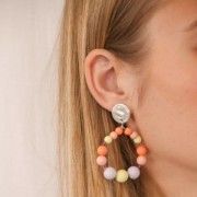 Perle en résine opaque 10 mm - Terre cuite x1