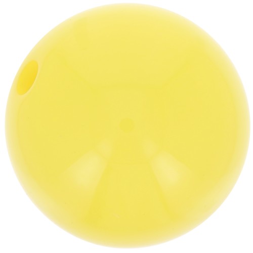 Perle en résine opaque 12 mm - Jaune soleil x1