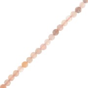 Perles rondes facettées 3.5 mm pierre gemme - Mix de Pierre de lune Peach x39cm|raw }}