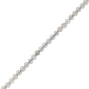 Perles rondes facettées 3 mm pierre gemme - Labradorite x39cm
