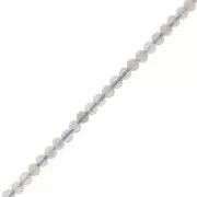 Perles rondes facettées 3 mm pierre gemme - Labradorite x39cm