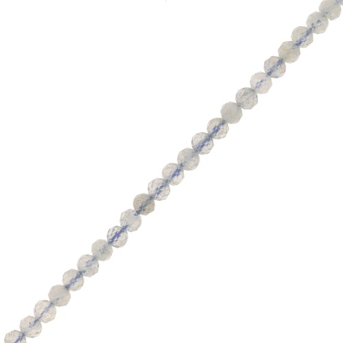 Perles rondes facettées 3 mm pierre gemme - Labradorite x39cm