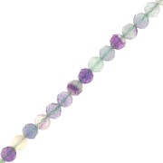 Perles rondes facettées 4.5 mm pierre gemme  - Fluorite x38cm