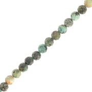 Perles rondes facettées 4.5 mm pierre gemme - Turquoise africaine - Jaspe x39cm|raw }}