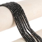 Perles rondes aplaties facettées 4x3 mm pierre gemme  - Spinelle x36cm