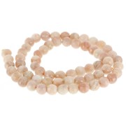 Perles rondes facettées 6 mm pierre gemme - Mix de Pierre de lune Peach x38cm|raw }}