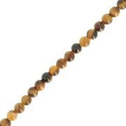 Perles rondes 3.5 mm pierre gemme - Oeil de tigre x39cm