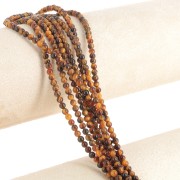 Perles rondes 3.5 mm pierre gemme - Oeil de tigre x39cm