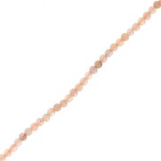 Perles rondes 2 mm pierre gemme - Mix de Pierre de lune Peach x40cm|raw }}