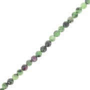 Perles rondes facettées 3 mm pierre gemme - Rubis Zoisite x39cm|raw }}