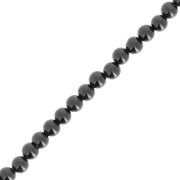 Perles rondes 4 mm pierre gemme - Spinelle noir x36cm|raw }}