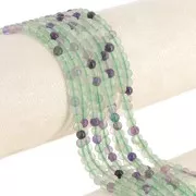 Perles rondes 4 mm pierre gemme - Fluorite x38cm