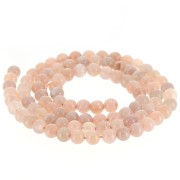 Perles rondes 4 mm pierre gemme - Mix de Pierre de lune Peach x38cm