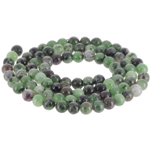 Perles rondes 4.5 mm pierre gemme - Rubis Zoisite x38cm
