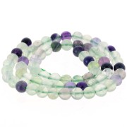 Perles rondes facettées 6 mm pierre gemmr - Fluorite x37cm|raw }}