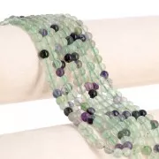 Perles rondes facettées 6 mm pierre gemmr - Fluorite x37cm