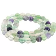 Perles rondes 6 mm pierre gemme - Fluorite x38cm