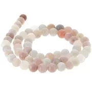 Perles rondes 6 mm pierre gemme - Mix de Pierre de lune Peach x39cm