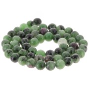 Perles rondes 6.5 mm pierre gemme - Rubis Zoisite x39cm|raw }}