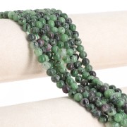 Perles rondes 6.5 mm pierre gemme - Rubis Zoisite x39cm