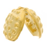 Cache noeuds décor relief  7 mm doré à l'or fin x4