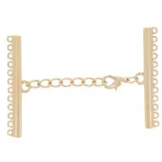 Fermoir 12 rangs 45 mm pour bracelet et collier - Doré x1