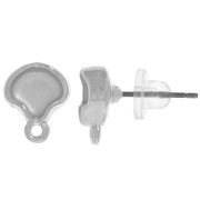 Cymbal - Clous d'oreilles pour Ginko 12x10 mm - Kamares - Argenté vieilli x2|raw }}