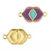 Cymbal - Intercalaire pour perles Chevron 23x13 mm - Vatos - Doré à l'or fin x1