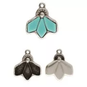 Cymbal - Breloque pour perle Kite 19x17 mm - Dentro - Argenté vieilli x1