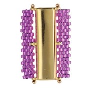 Cymbal - Fermoir aimanté pour perles Delica 11/0 30x13 mm Axos III Argenté vieilli