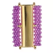 Cymbal - Fermoir aimanté pour perles Delica 11/0 30x13 mm Axos III Argenté vieilli