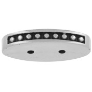 Cymbal - Connecteur pour perles Carrier Bead 21x9.5 mm Lalaria - Argenté vieilli|raw }}