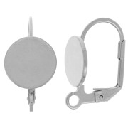 Dormeuses 17 mm pour cabochon 10 mm - Acier inoxydable 304 x2|raw }}