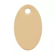 Sequins ovales 10x6 mm - médaille à graver - Acier inoxydable 304 Doré x4