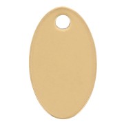Sequins ovales 12x7 mm - médaille à graver - Acier inoxydable 304 Doré x4