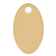 Sequins ovales 12x7 mm - médaille à graver - Acier inoxydable 304 Doré x4