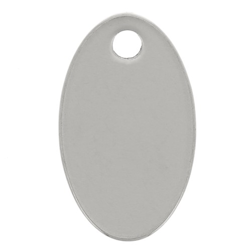Sequins ovales 12x7 mm - médaille à graver - Acier inoxydable 304 x4
