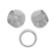 Perles rondes à écraser 4 mm - Placage Argent fin vieilli x25|raw }}