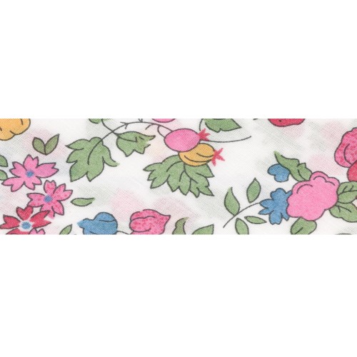 Biais en tissu Liberty Organic - Nancy Ann - Fraise x1m