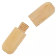 Etui rond à visser en bois pour aiguilles 59x16 mm à décorer par Puca® x1