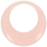 Pendentif rond évidé en résine opaque 44 mm - Rose clair x1